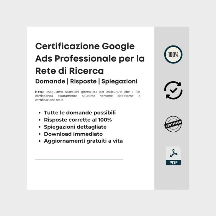 Immagine che mostra i titoli delle copertine degli ebook Risposte: Certificazione Google Ads Professionale per la Rete di Ricerca [Aggiornato]